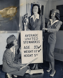 Checking the Specifications for United Airlines Stewardesses