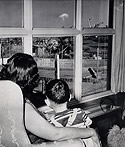 Family Watching Atomic Blast Test