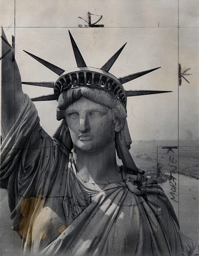 statue of liberty face drawing