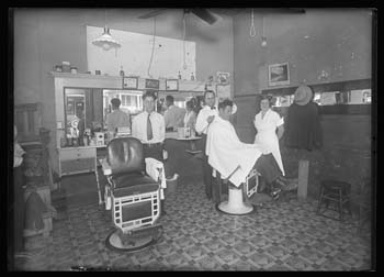 Unidentified barber shop